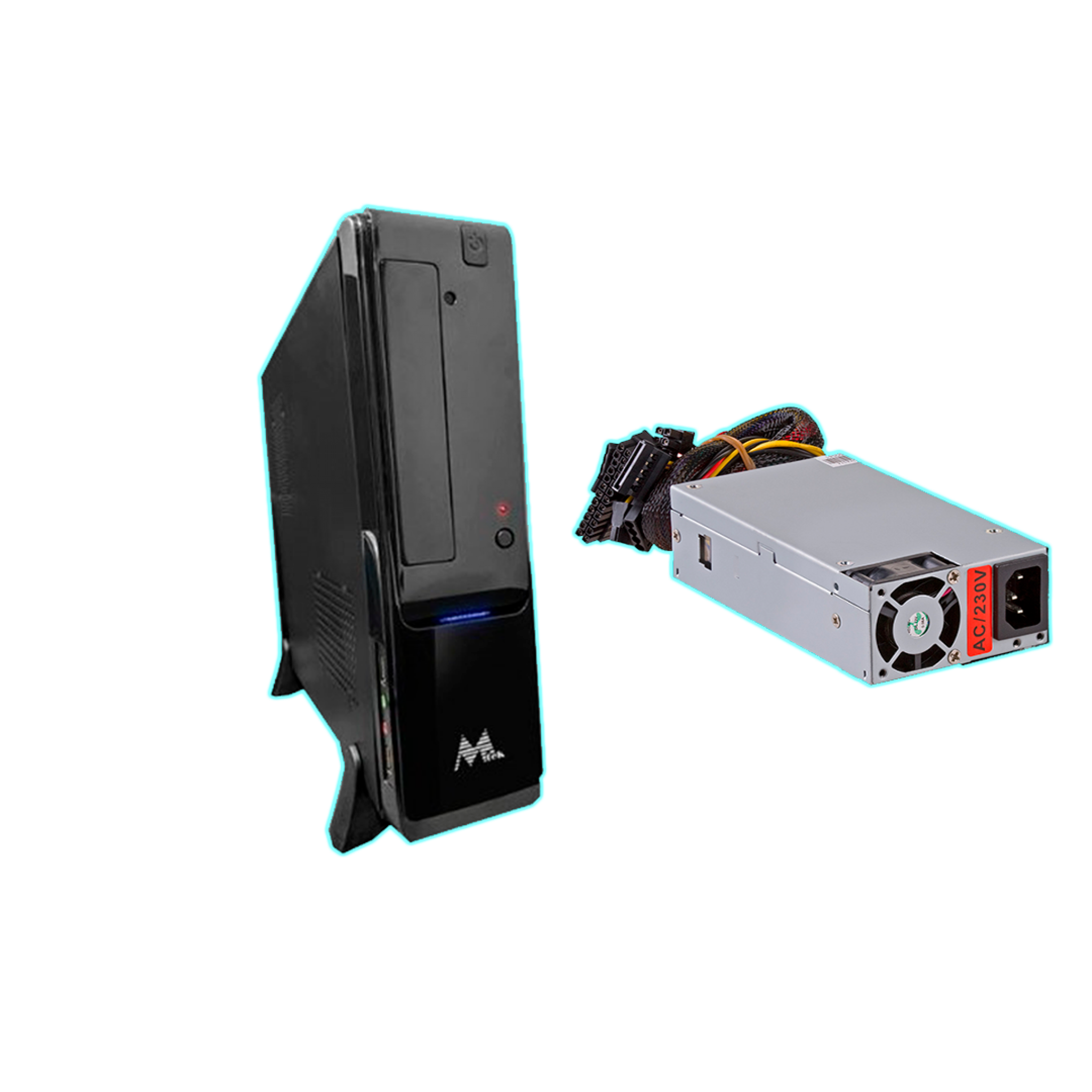 GABINETE MTEK MINI ITX MK303 + FUENTE 200W