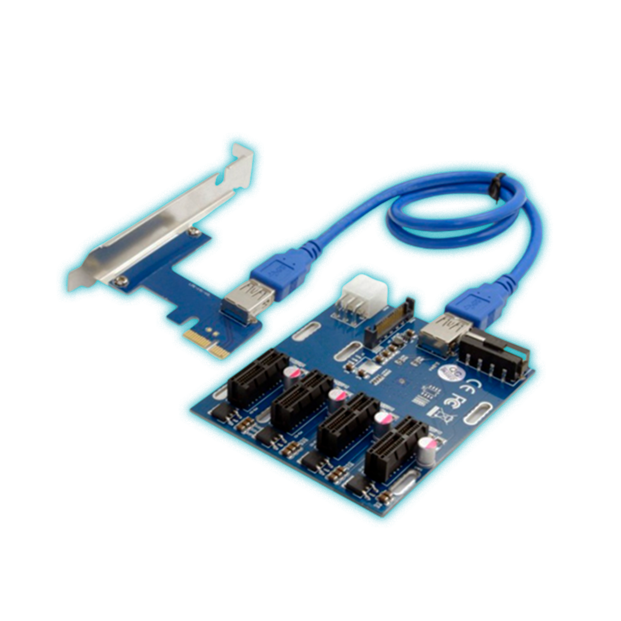 ADAPTADOR PCI-E X1 A 4 PCI-E X1