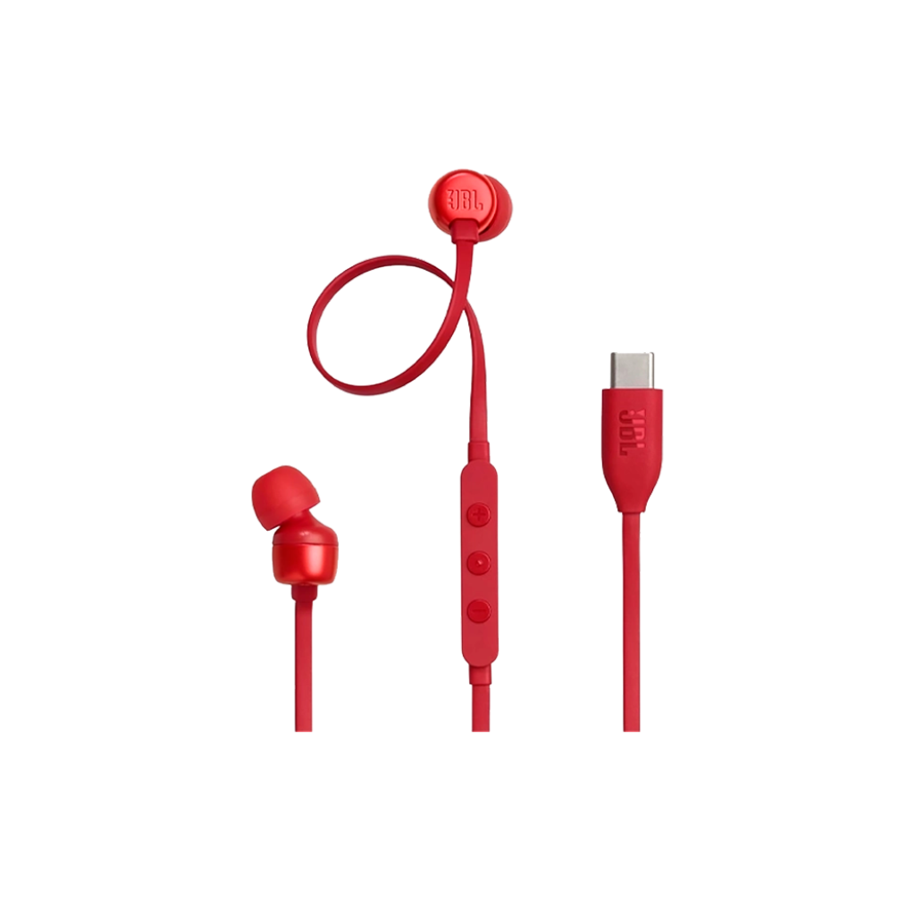 AURICULAR CON MICROFONO JBL TUNE 310C/USB-C/ROJO