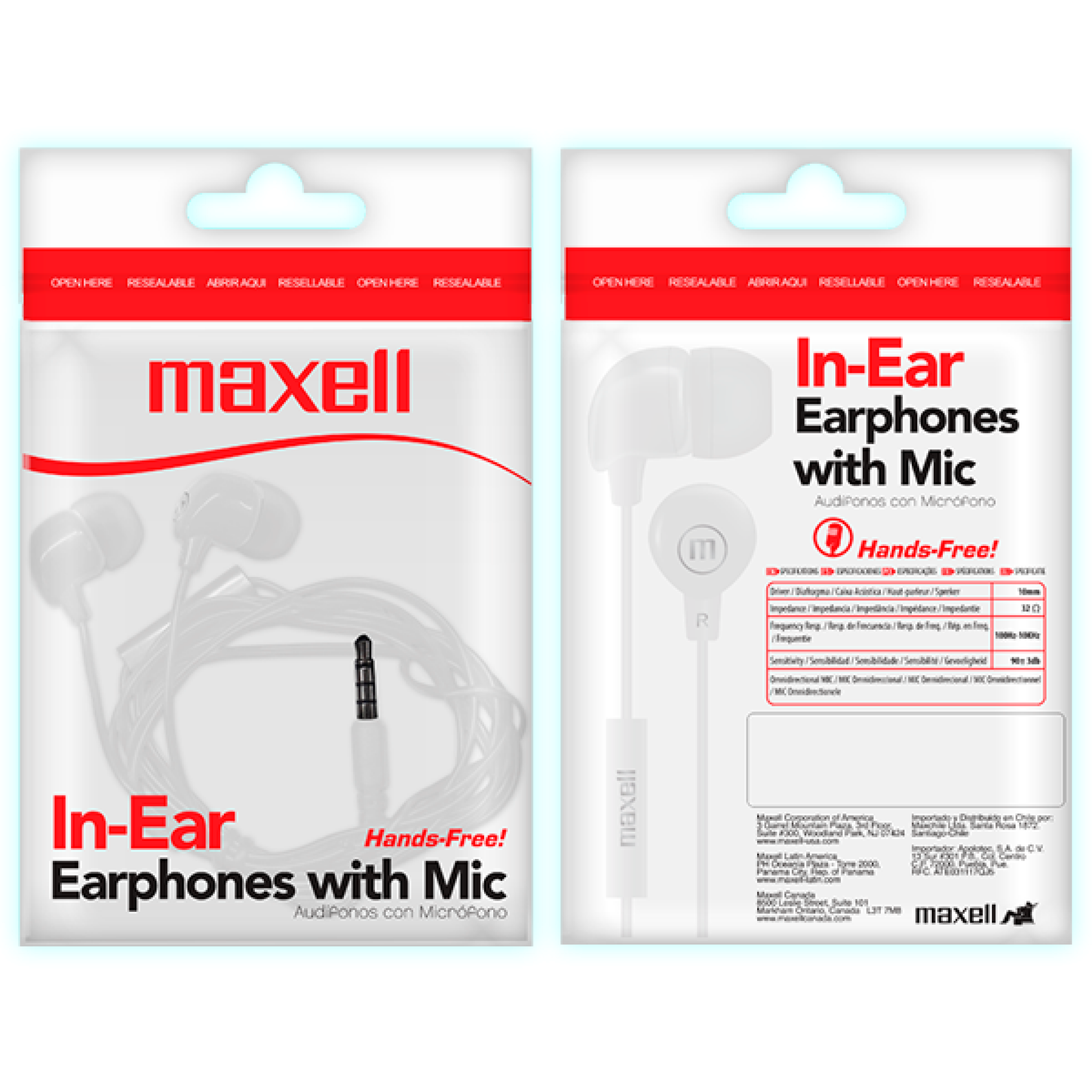 AURICULAR MAXELL INBAX/JACK 3.5 MM/BLANCO/CON MICROFONO/IN-BAX