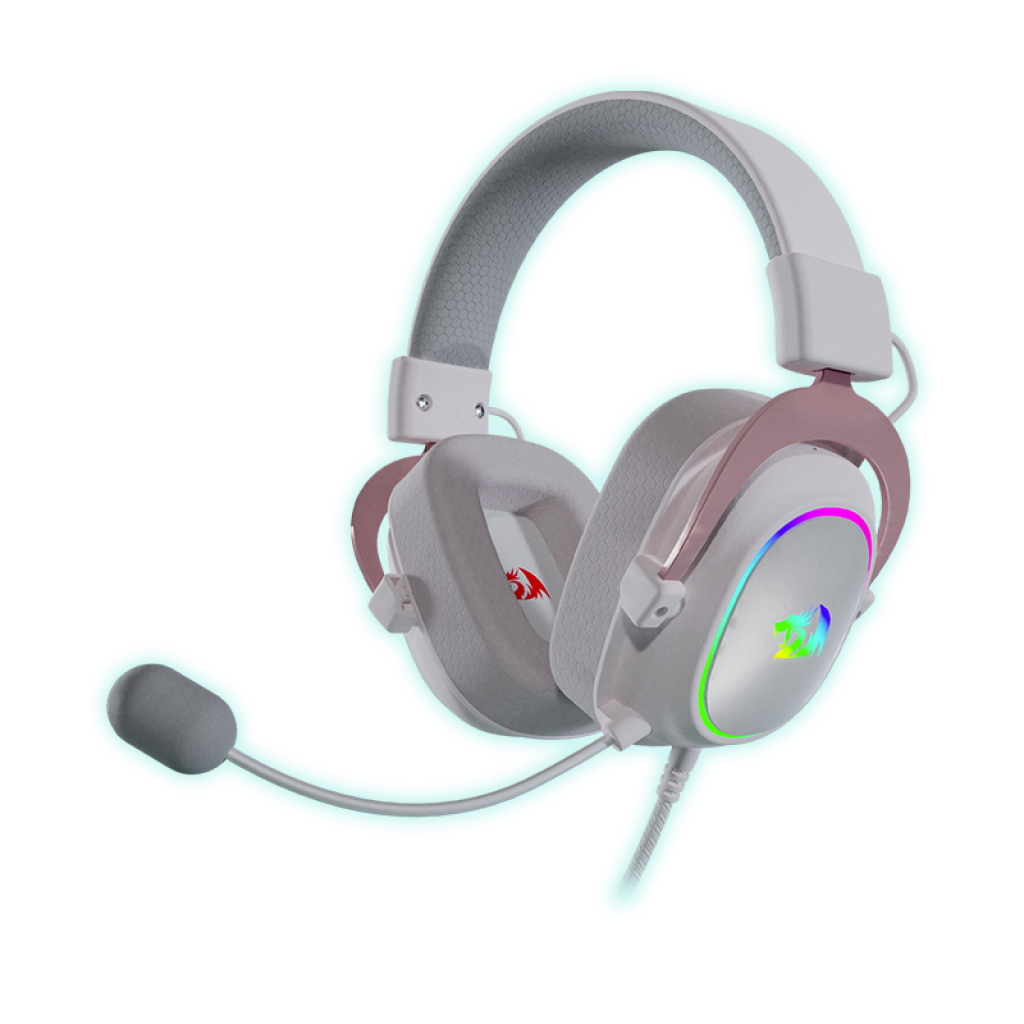 AURICULAR REDRAGON ZEUS X WHITE WIRELESS RGB VIRTUAL 7.1 USB/H510W-RGB