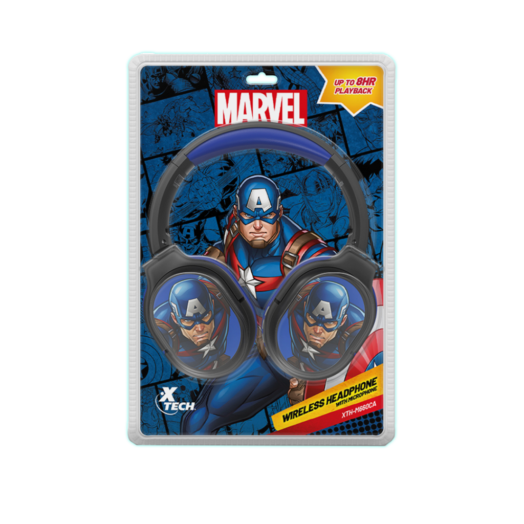 AURICULAR WIRELESS C/MIC XTECH MARVEL CAPITAN AMERICA XTH-M660CA