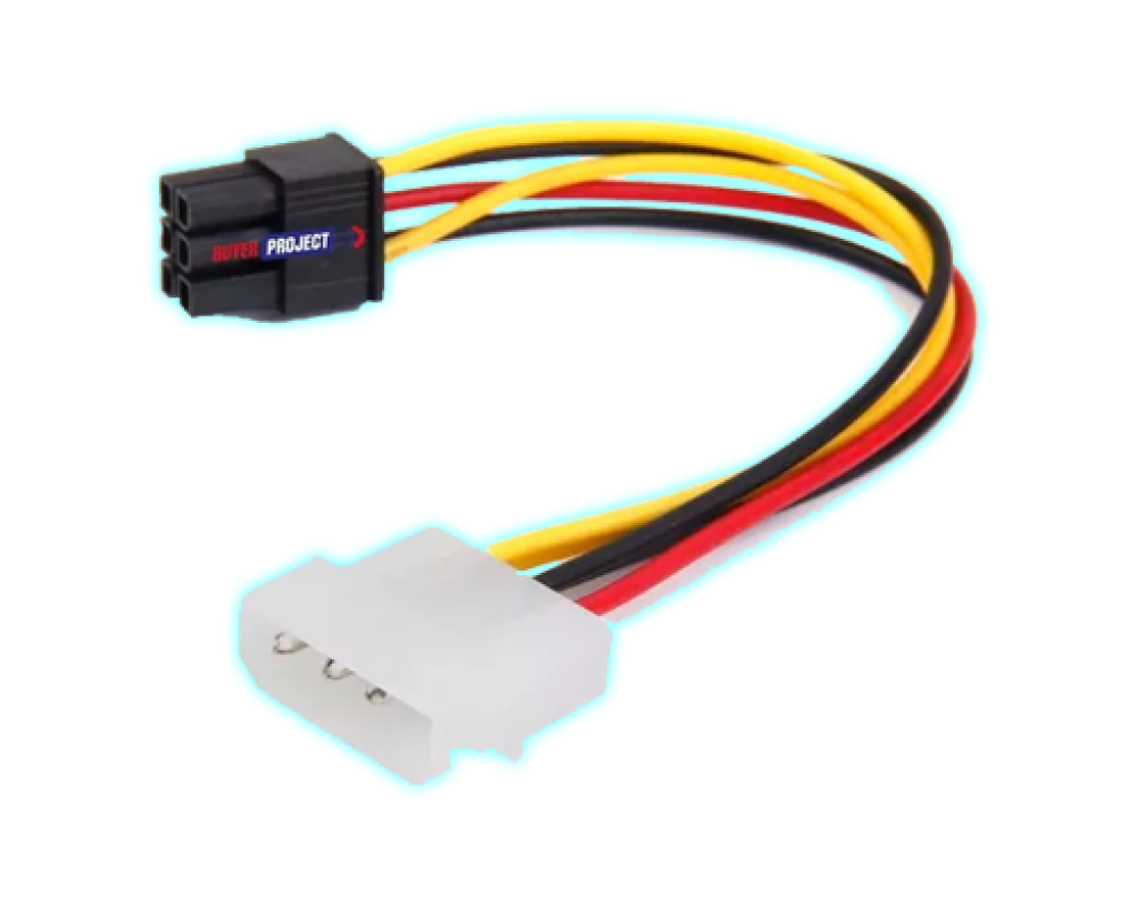 CABLE ADAPTADOR MOLEX A PCI-E 6 PINES - FORRADO