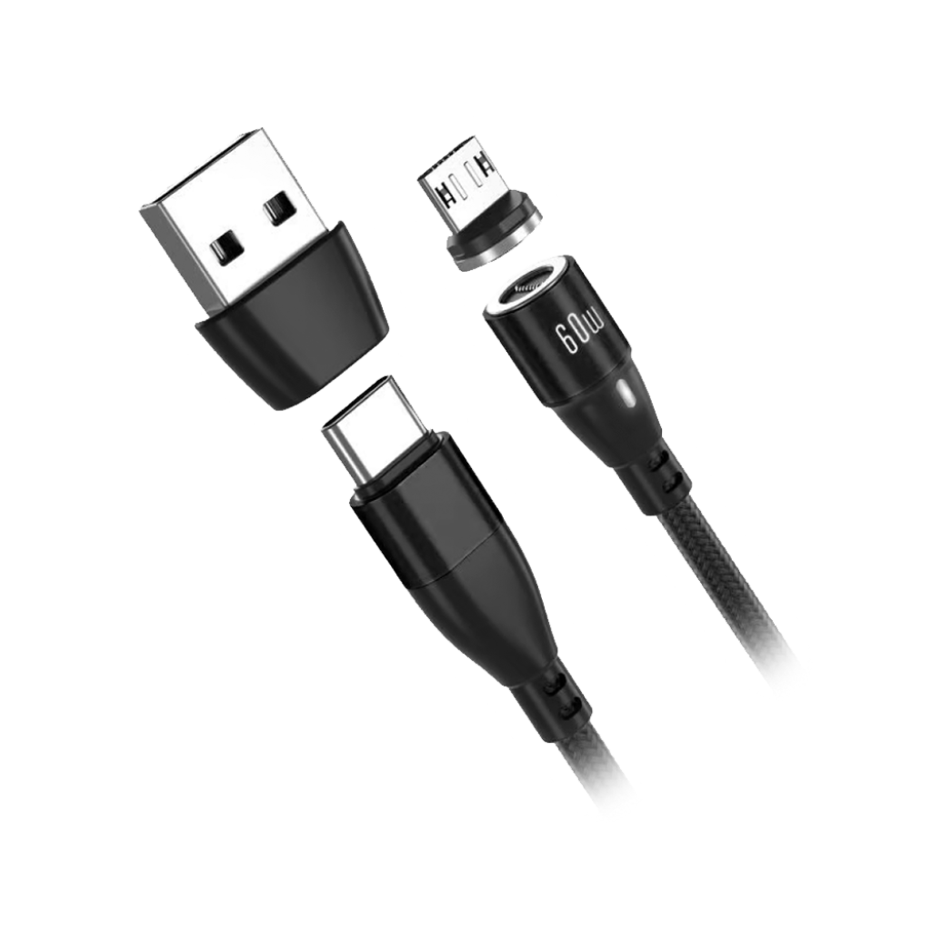 CABLE MAGNETICO 60W V8 (CON ADAPTADOR OTG)
