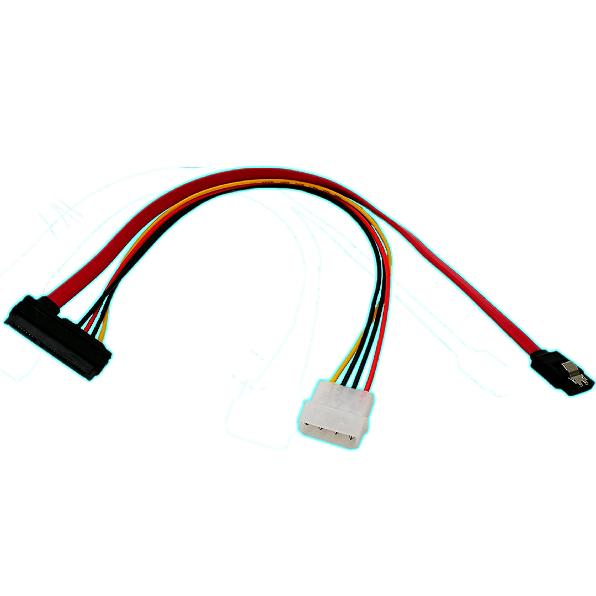 CABLE SATA PARA PC DATOS + POWER + (COMBINADO)