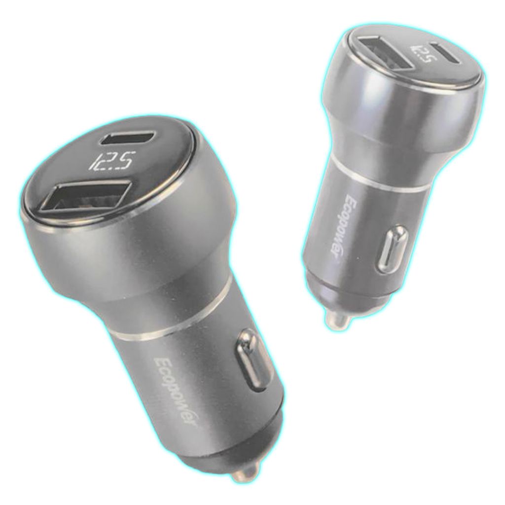 CARGADOR PARA AUTO USB/USB-C HEMBRA 70W - EP-7028 - ECOPOWER