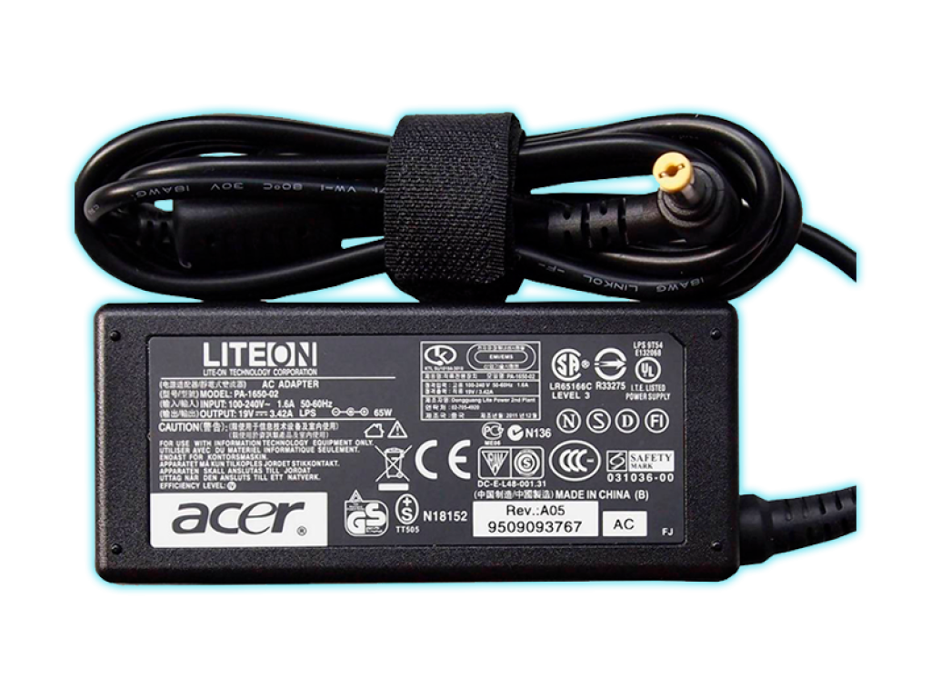 CARGADOR PARA NOTEBOOK ACER 65W/19V 3.42A
