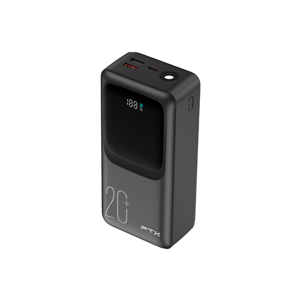 CARGADOR PORTATIL FTX/20000MAH/NEGRO/FTXPB-20LCD-BK