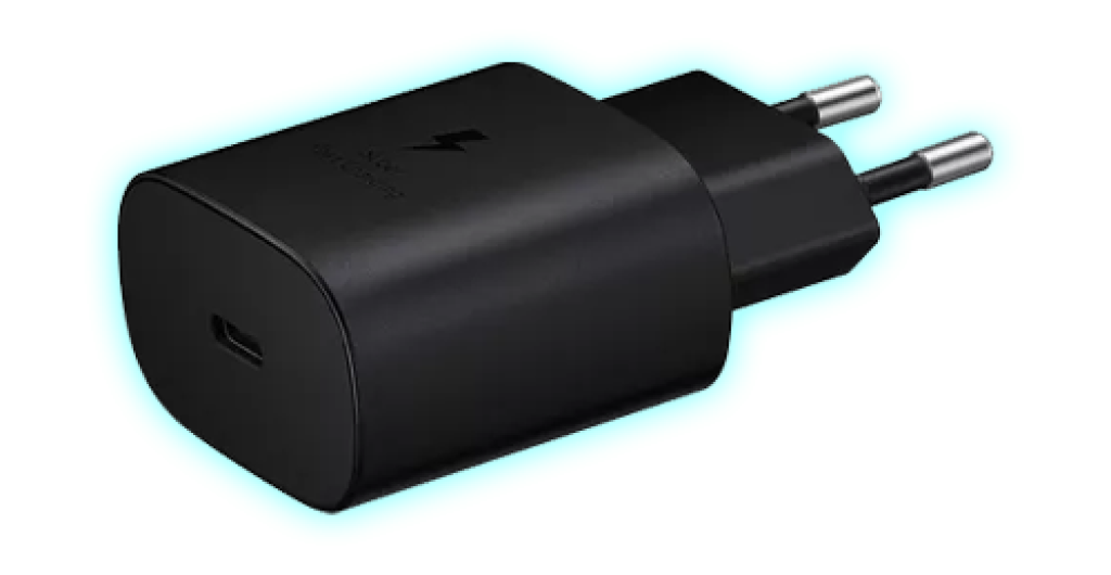 CARGADOR SAMSUNG 25W TIPO C/SIN CABLE/NEGRO