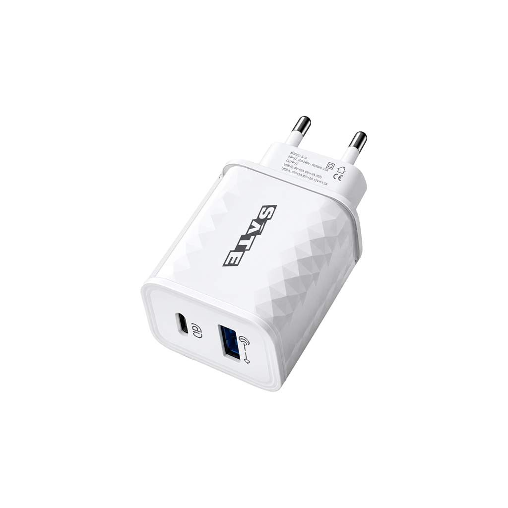 CARGADOR SATE A-CC2001 20W USB-C/USB-A/SIN CABLE