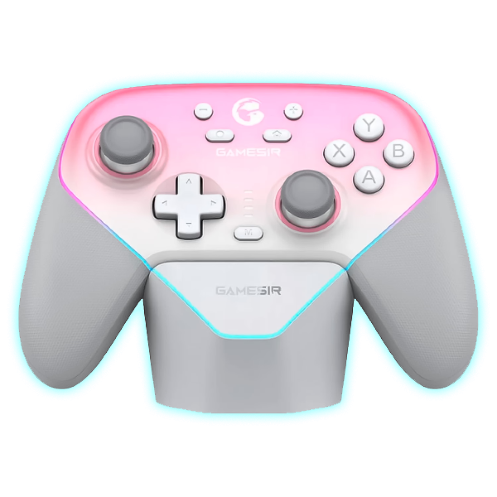 CONTROL GAMESIR SUPER NOVA T4N PRO C/ BASE PINK BT/PC/SWITCH/ANDROID/IOS/GREY