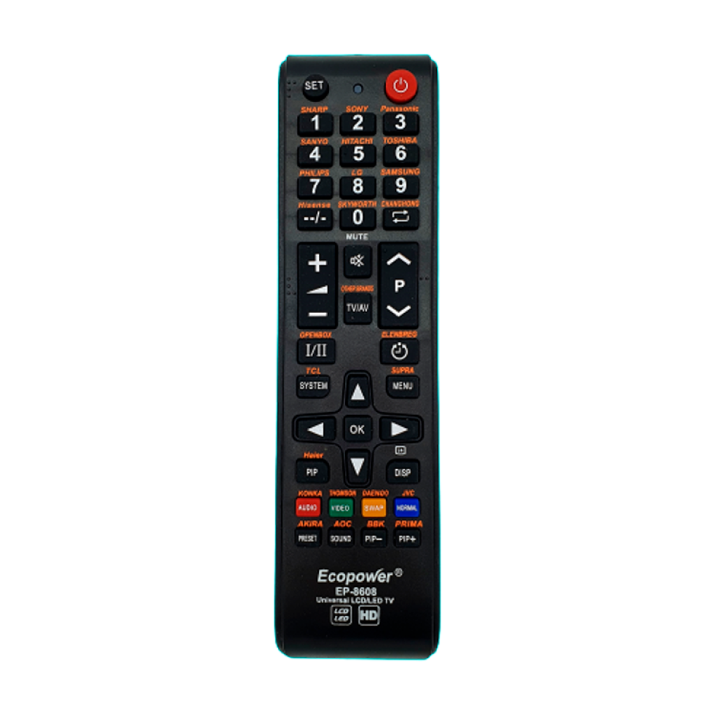 CONTROL UNIVERSAL PARA TV ECOPOWER EP-8608