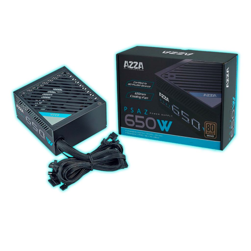 FUENTE AZZA 650W 80+ BRONZE PSAZ-650W