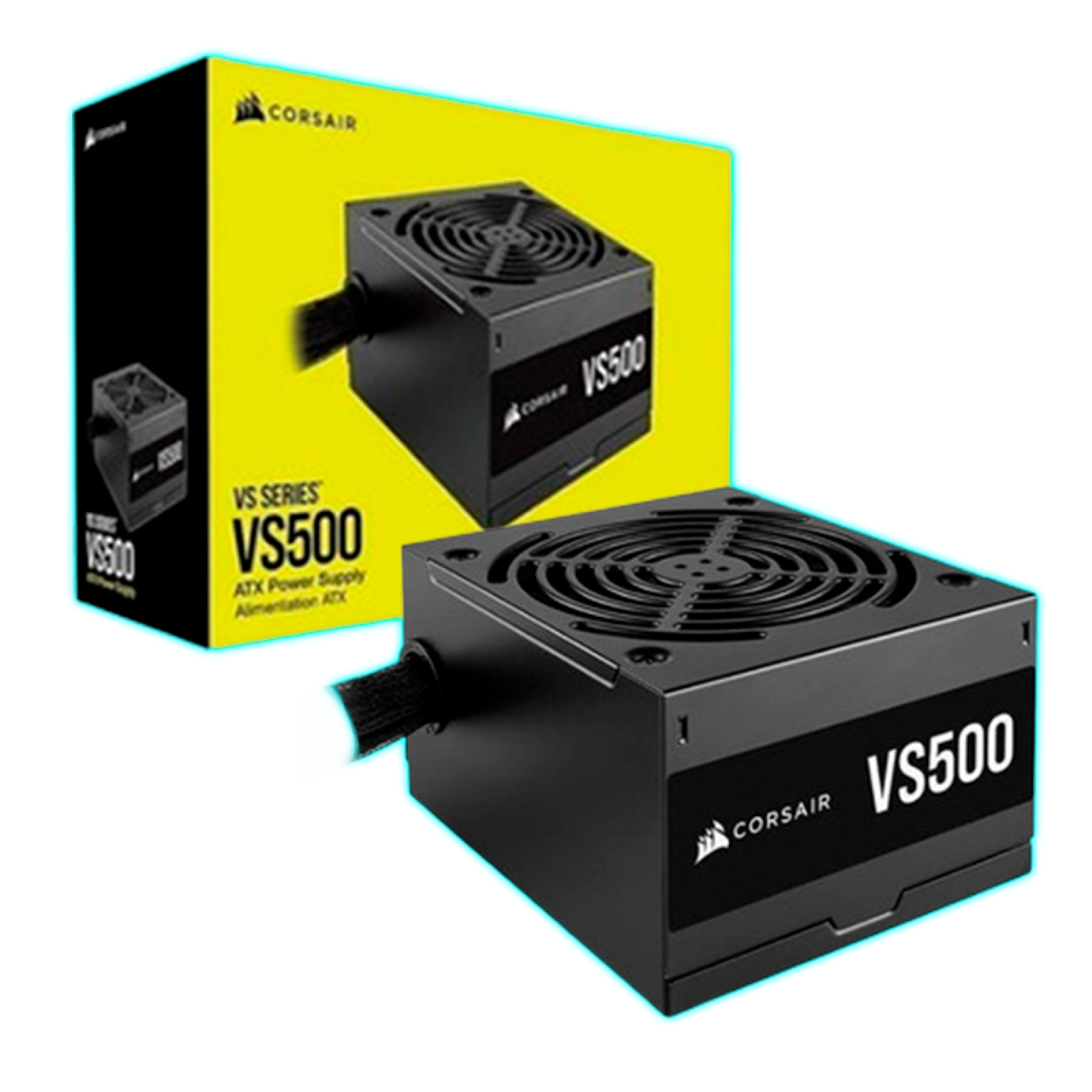 FUENTE  CORSAIR VS500 500W (REALES) 80+ WHITE