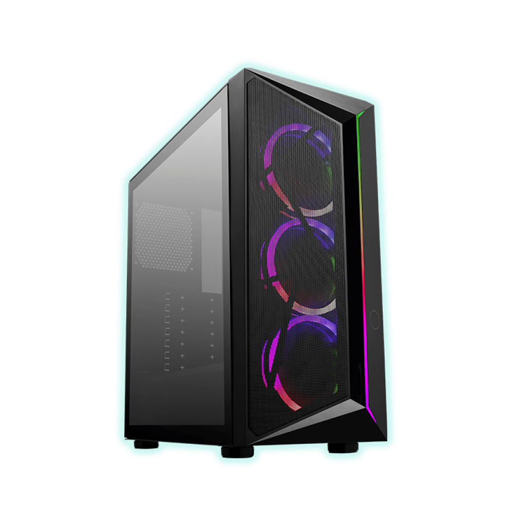 GABINETE COOLER MASTER CMP 510 BLACK MID TOWER - 3 COOLER ARGB