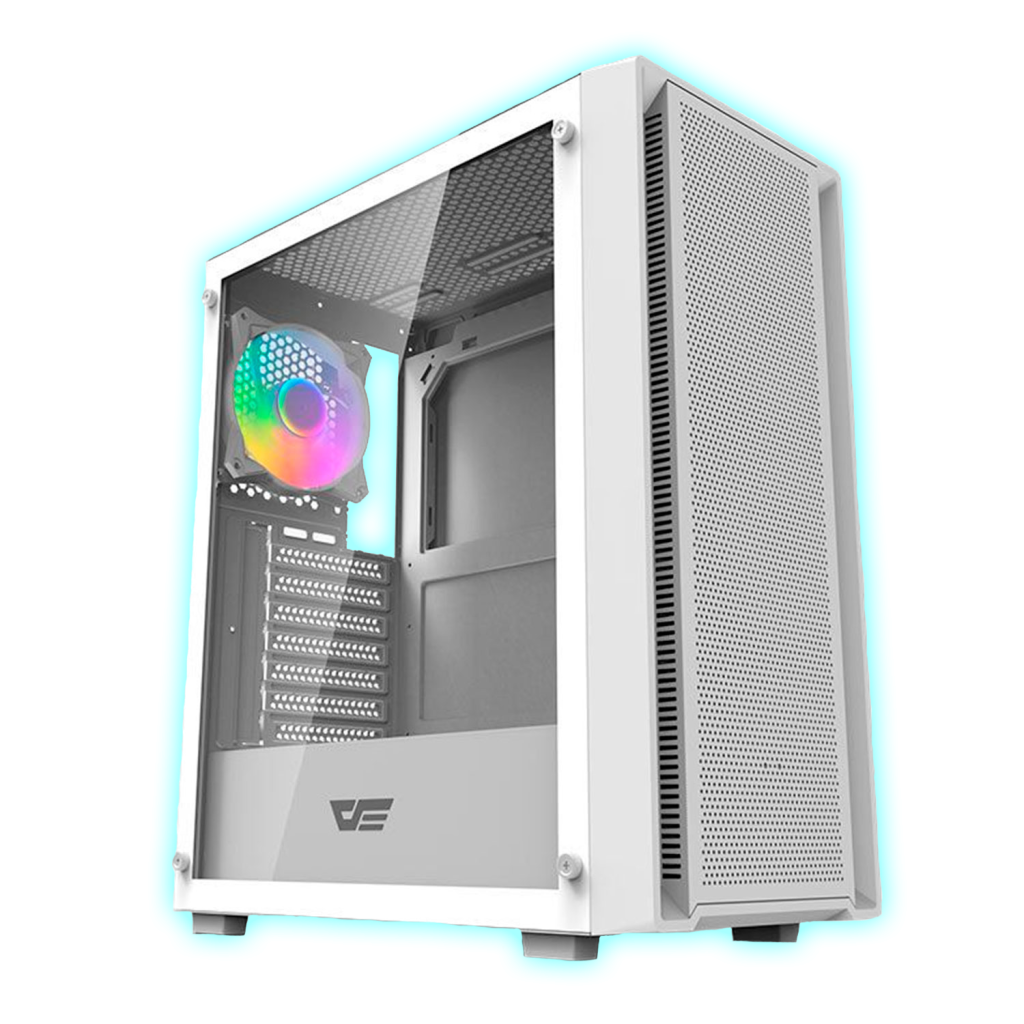 GABINETE DARKFLASH DK353 WHITE (C/4 COOLER ARGB)