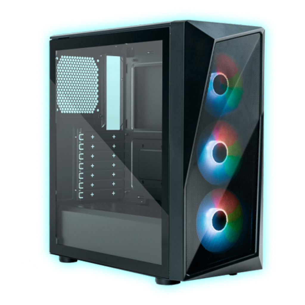 GABINETE GAMER COOLER MASTER CMP 520L VIDRIO BLACK - 1 COOLER - MID TOWE