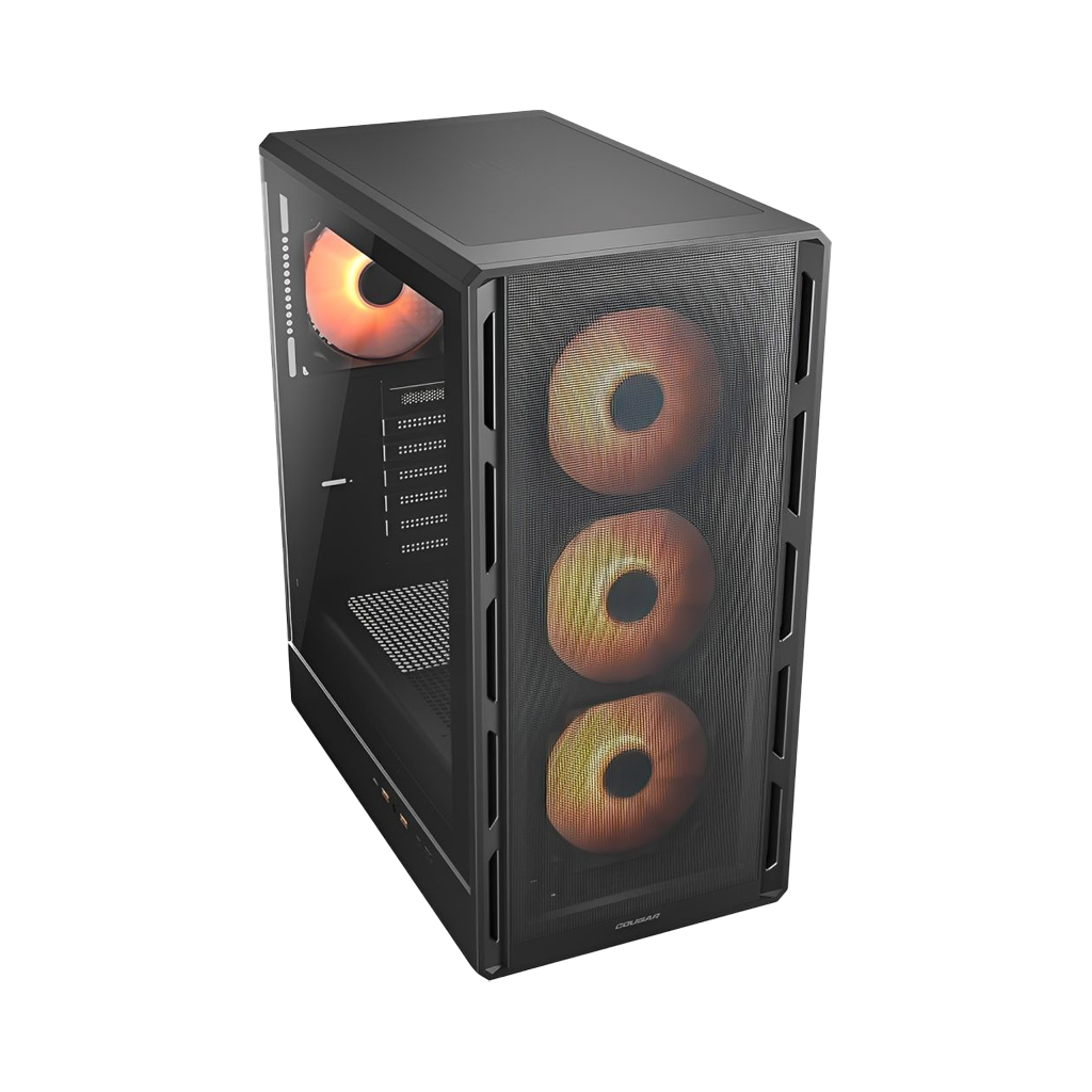 GABINETE GAMER COUGAR AIRFACE PURE PRO CON 4 FAN COOLER ARGB ATX BLACK