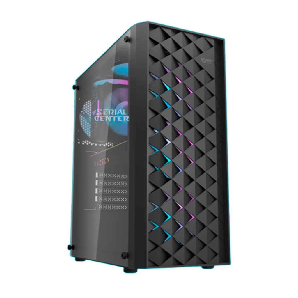 GABINETE GAMING DARKFLASH DK351 BLACK C/4 COOLER RGB