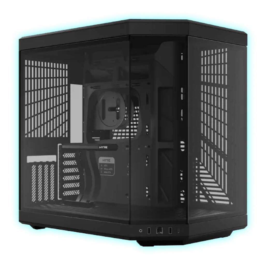 GABINETE HYTE Y70 BLACK/SOPORTE VERTICAL/1 FAN COOLER/CS-HYTE-Y70-B