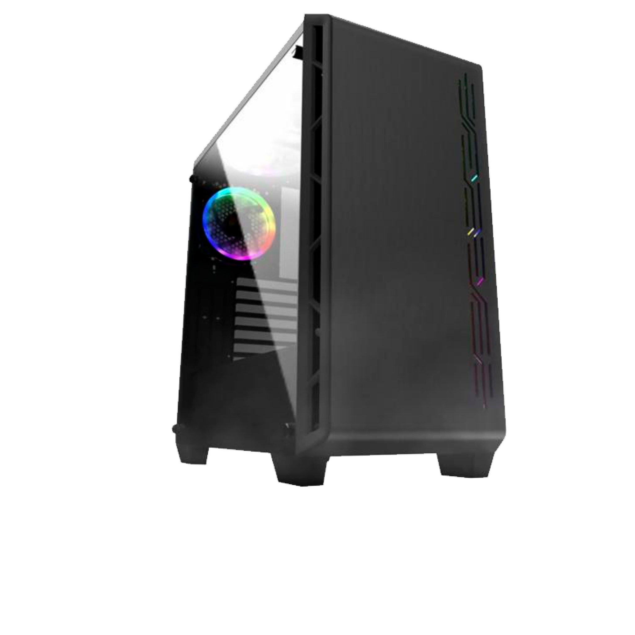 GABINETE GAMING MTEK MK220 RGB C/2 FAN