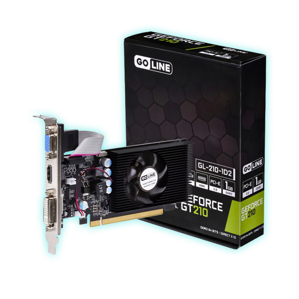 TARJETA GRAFICA 1GB GT210 533MHZ GOLINE LOW PROFILE