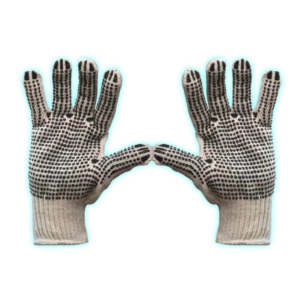 GUANTE DE HILO CON PUNTOS DE PVC