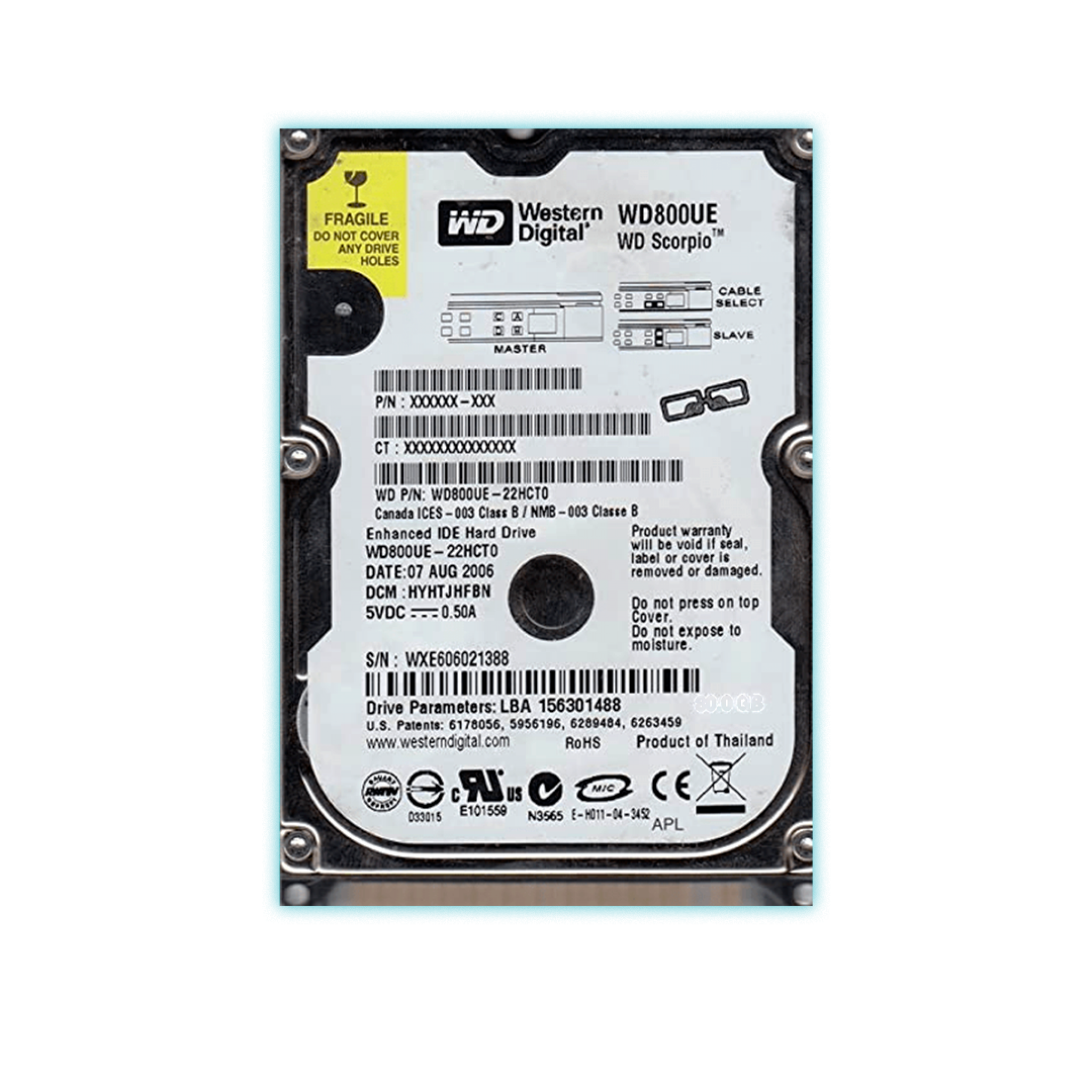 HDD (NB) 120GB WESTERN DIGITAL 5400RPM
