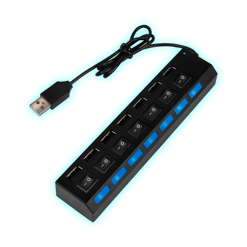 HUB 7 PUERTOS USB 2.0 SATE A-HUB16 NEGRO