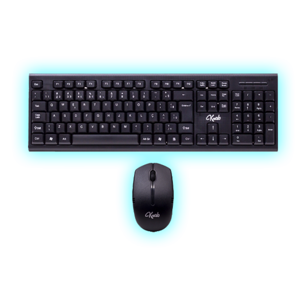 KIT TECLADO + MOUSE WIRELESS KRAB KBKTM10 (NEGRO)
