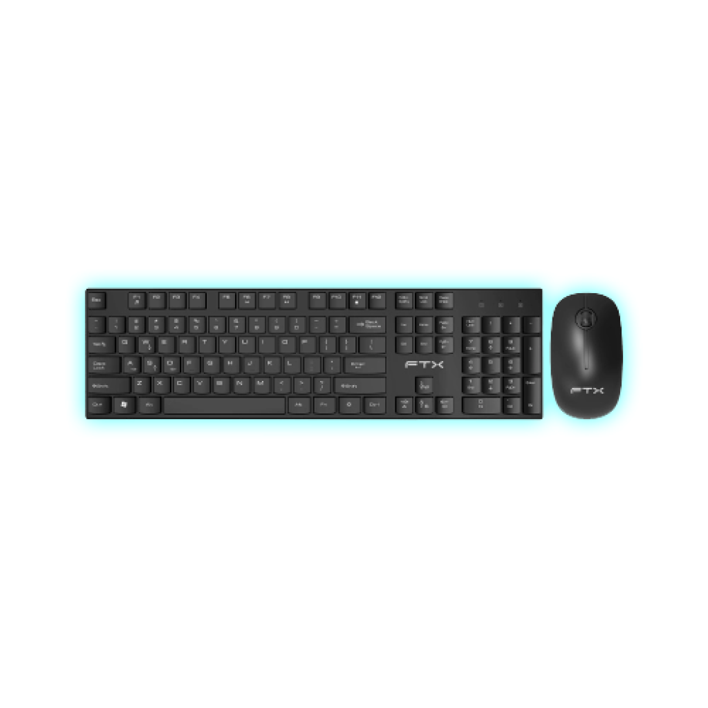 KIT TECLADO/MOUSE WIRELESS FTX GK600 ESP BLACK