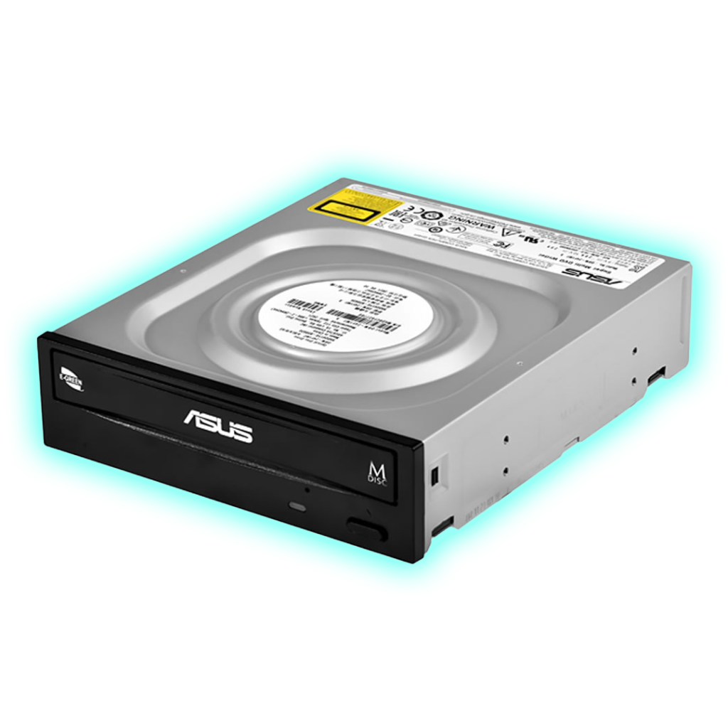 LECTOR/GRABADOR 24X INTERNO CD/DVD NEGRO ASUS/DRW-24F1MT