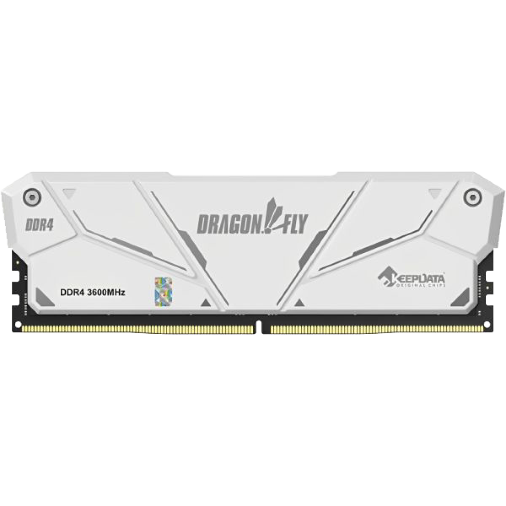 MEMORIA RAM 8GB DDR4 3600MHZ KEEPDATA DRAGONFLY/BLANCO/KDH36C18W/8G