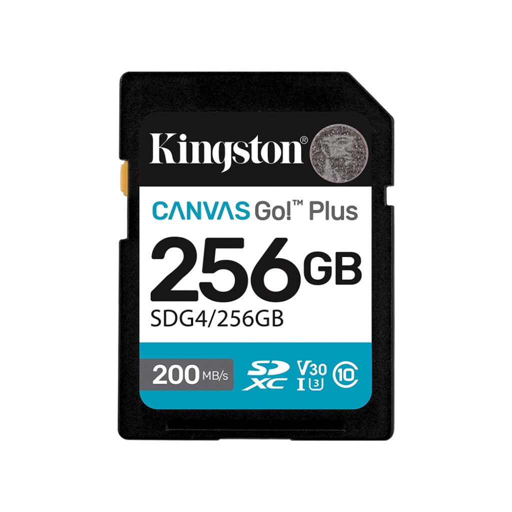 MEMORY 256GB KINGSTON 200MB/S CANVAS GO! PLUS/SDG4/256GB