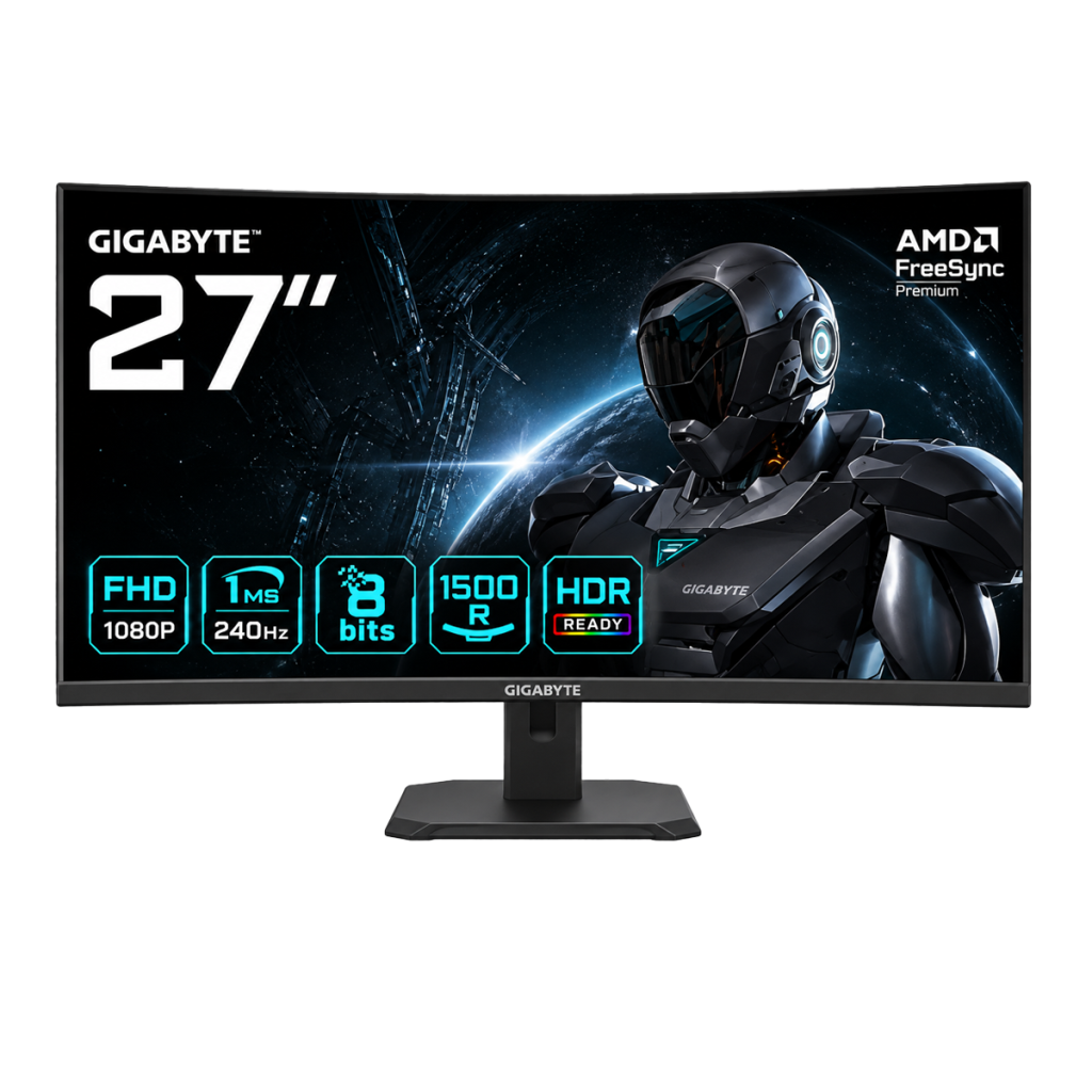 MONITOR GAMING 27" GIGABYTE GS27FC2 CURVED FHD 240HZ 1MS/BLACK