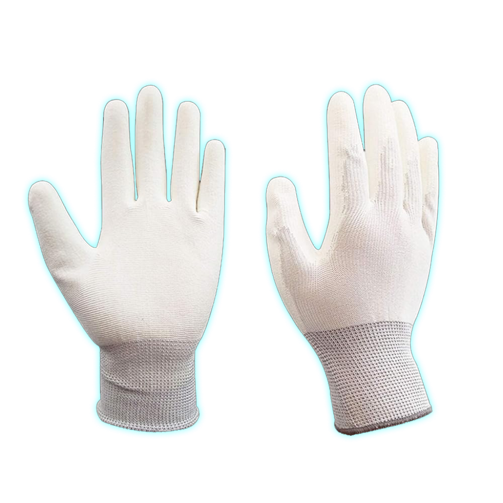 PAR DE GUANTES DE NYLON ANTIESTATICOS/BLANCO