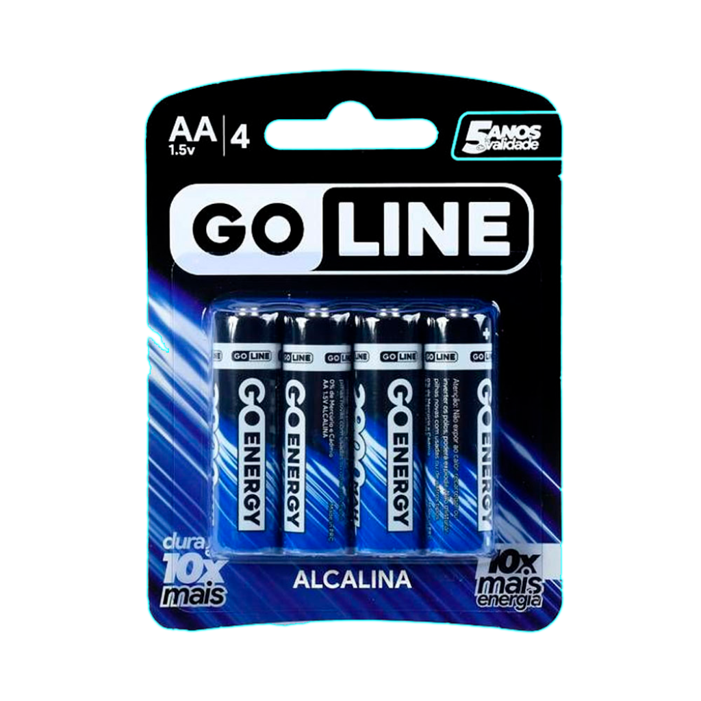 PILA GOLINE ALKALINA AA 1.5V 2900MAH PACK DE 4