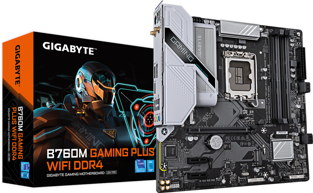 PLACA MADRE GIGABYTE B760M GAMING PLUS DDR4 (LGA 1700) WIFI