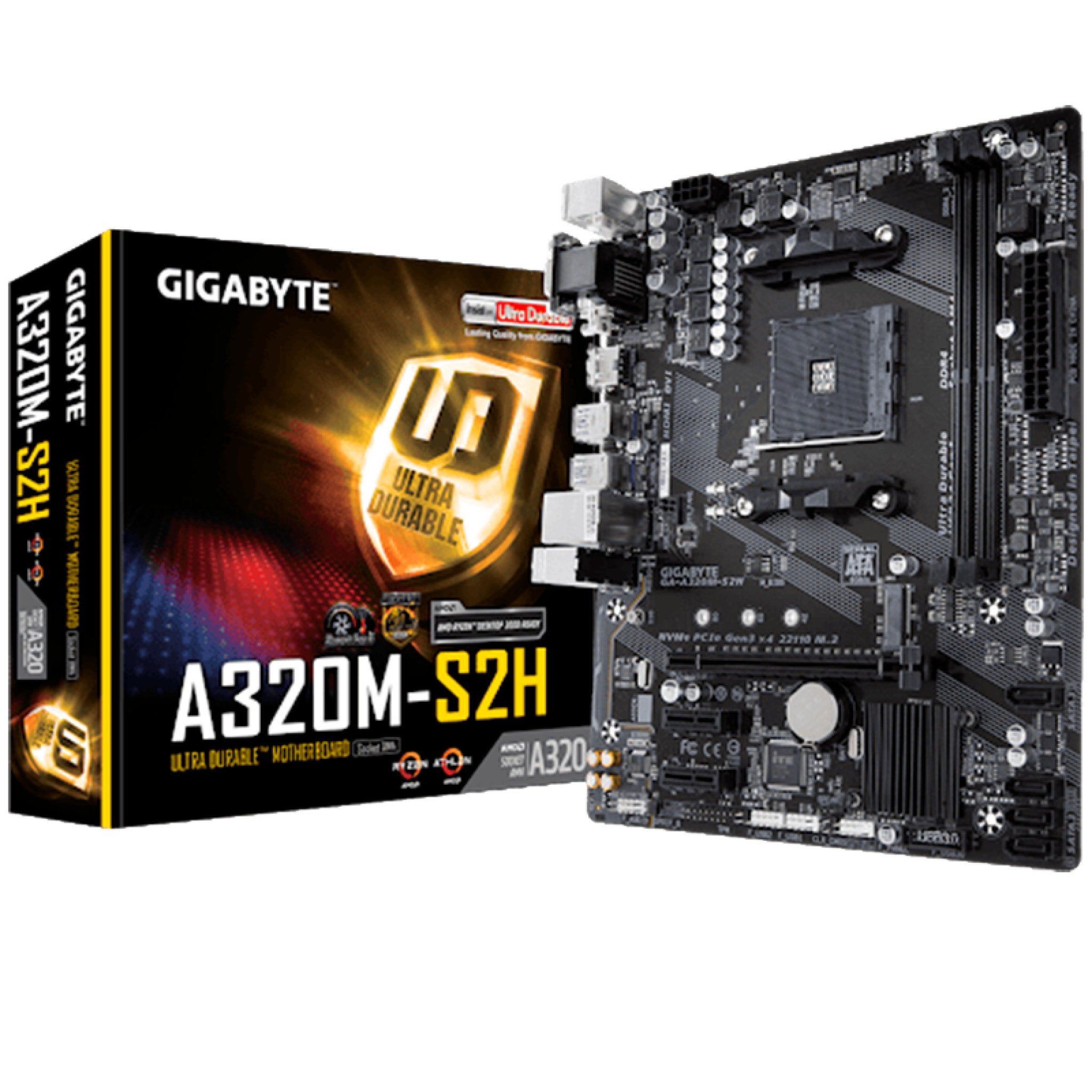 PLACA MADRE GIGABYTE A320M-S2H (AM4)