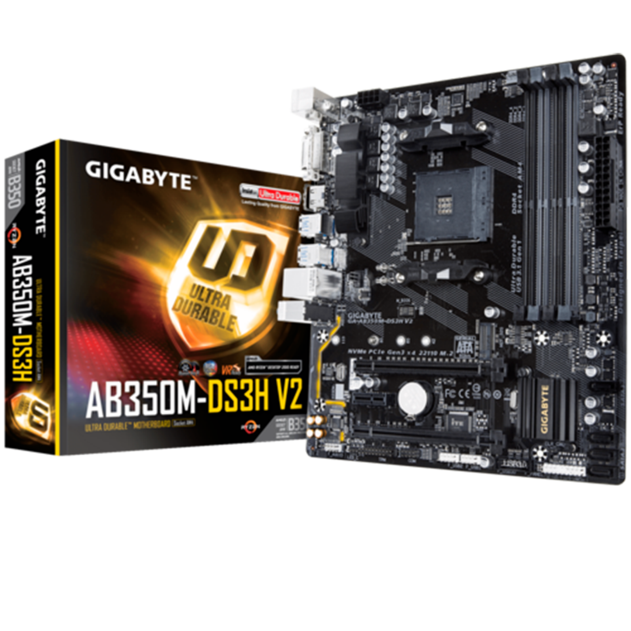 PLACA MADRE GIGABYTE AB350M-DS3H V2 (AM4)