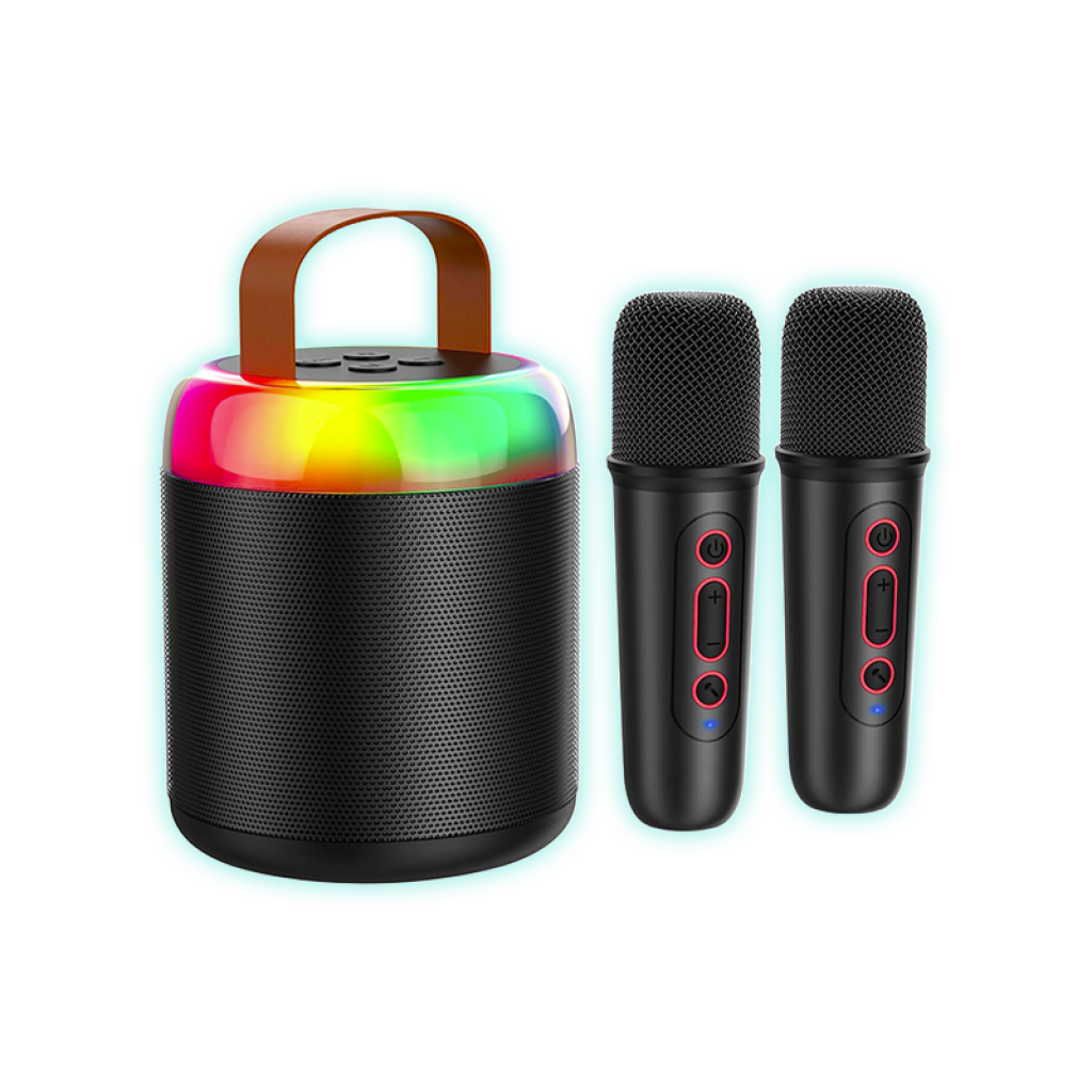 SPEAKER YOOKIE SK26 KARAOKE BLUETOOTH 2 MICROFONOS - NEGRO