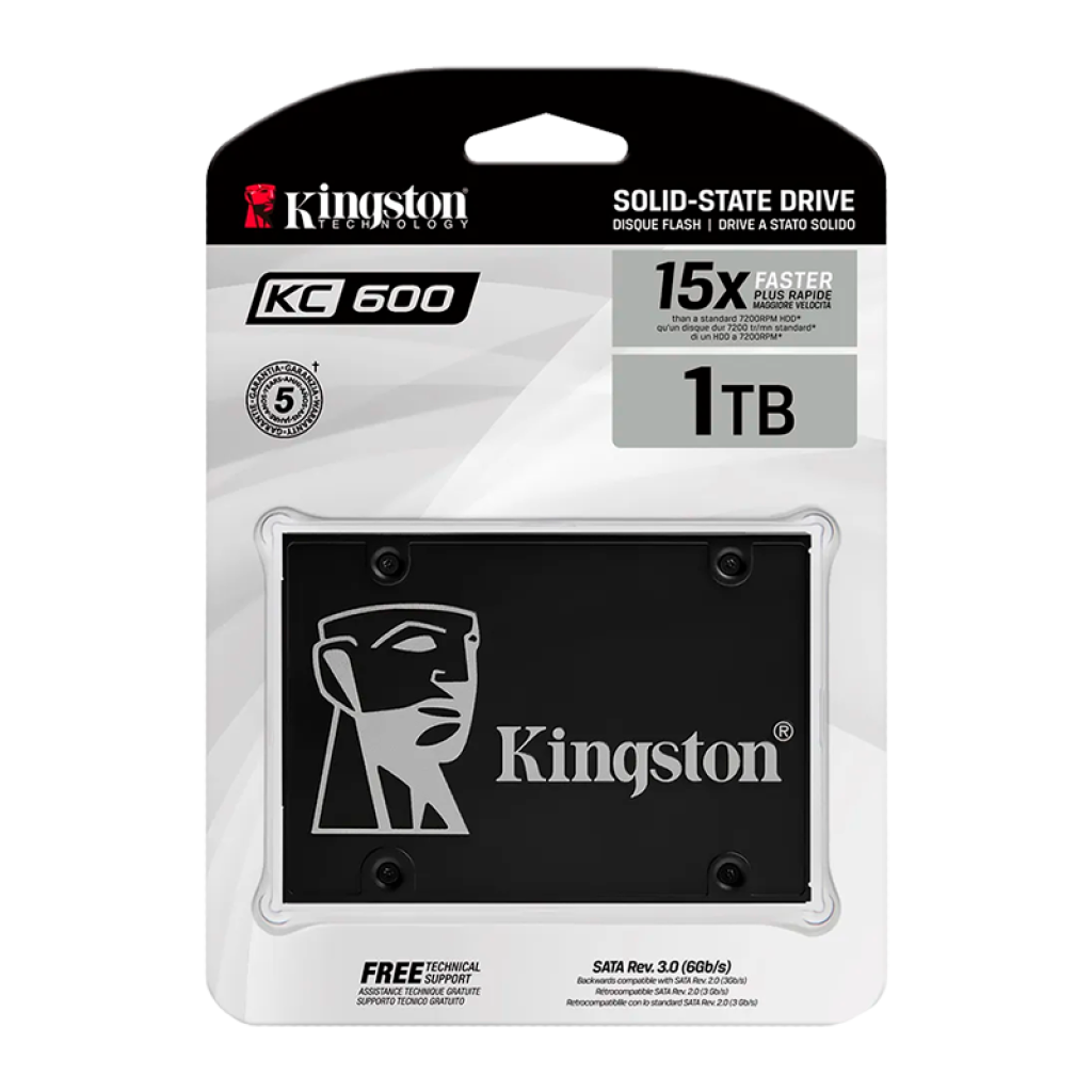 SSD 1TB 2.5" KINGSTON KC600/1024G 15X/SKC600/1024G