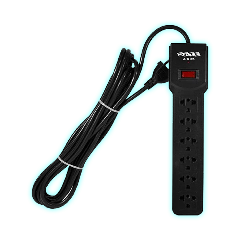 SUPRESOR DE PICO SATE A-R115 (6 TOMAS) 5MTS (ZAPATILLA)