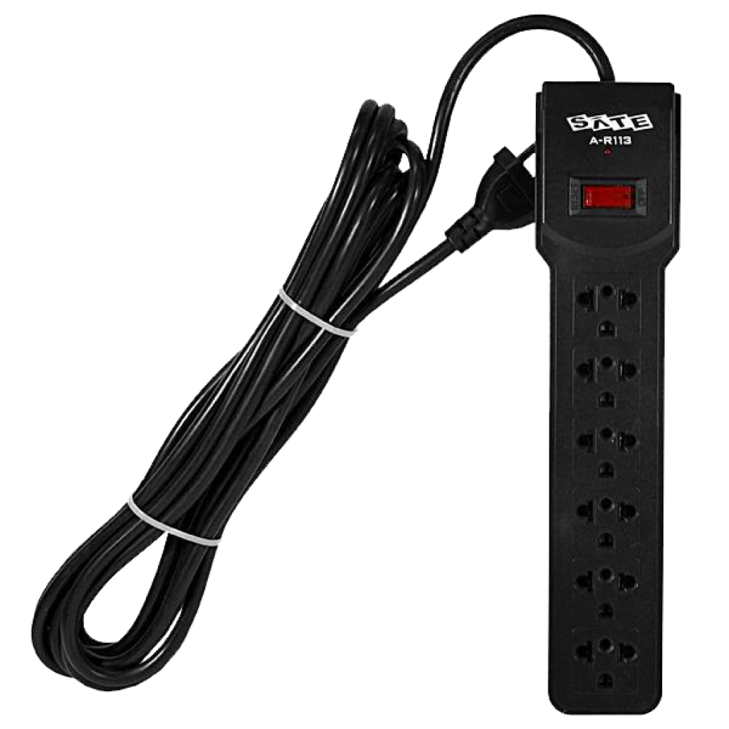 SUPRESOR DE PICO SATE A-R113 (6 TOMAS) 3MTS (ZAPATILLA)