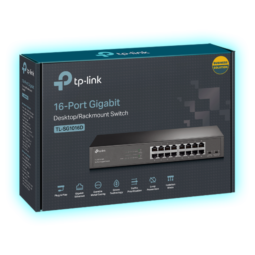 SWITCH 16 PUERTOS GIGABIT TP-LINK TL-SG1016DE 10/100/1000MBPS