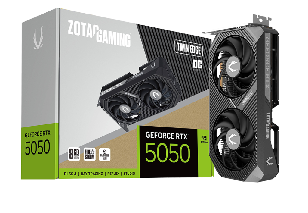 TARJETA GRAFICA 8GB RTX5050 ZOTAC/1 FAN/GDDR6/ZT-B50500G-10L