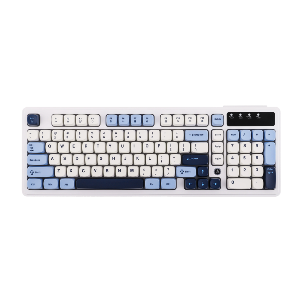 TECLADO AJAZZ AF98 RGB USB INGLES/BLUE/WHITE/BLUE