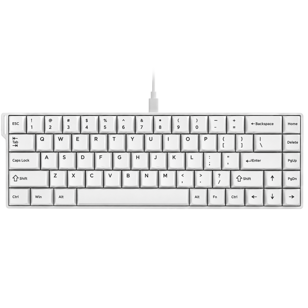 TECLADO MAGNETICO AJAZZ AK680 V2 ABS RGB USB 65% INGLES/WHITE