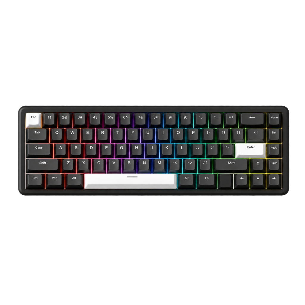 TECLADO MECANICO ATTACK SHARK X65 HE 8K RGB SW MAGNETICO LINEAL 65%/BLACK/WHITE