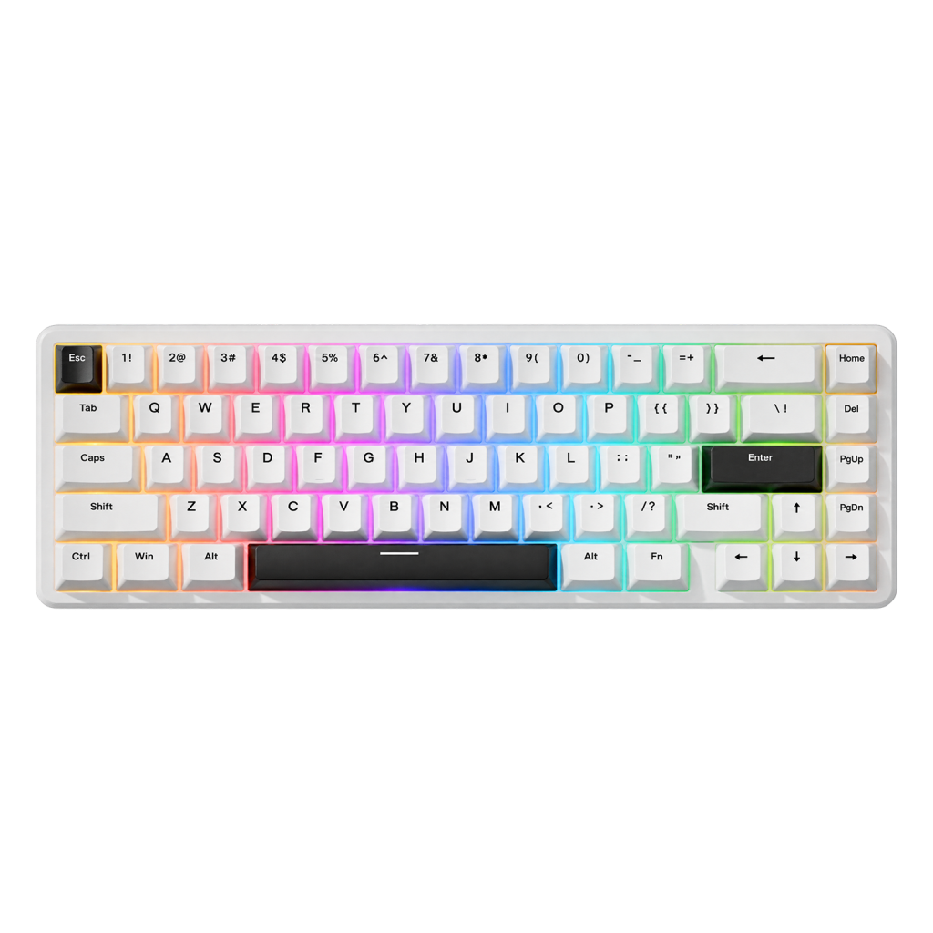 TECLADO MECANICO ATTACK SHARK X65 HE 8K RGB SW MAGNETICO LINEAL 65%/USB-C/WHITE